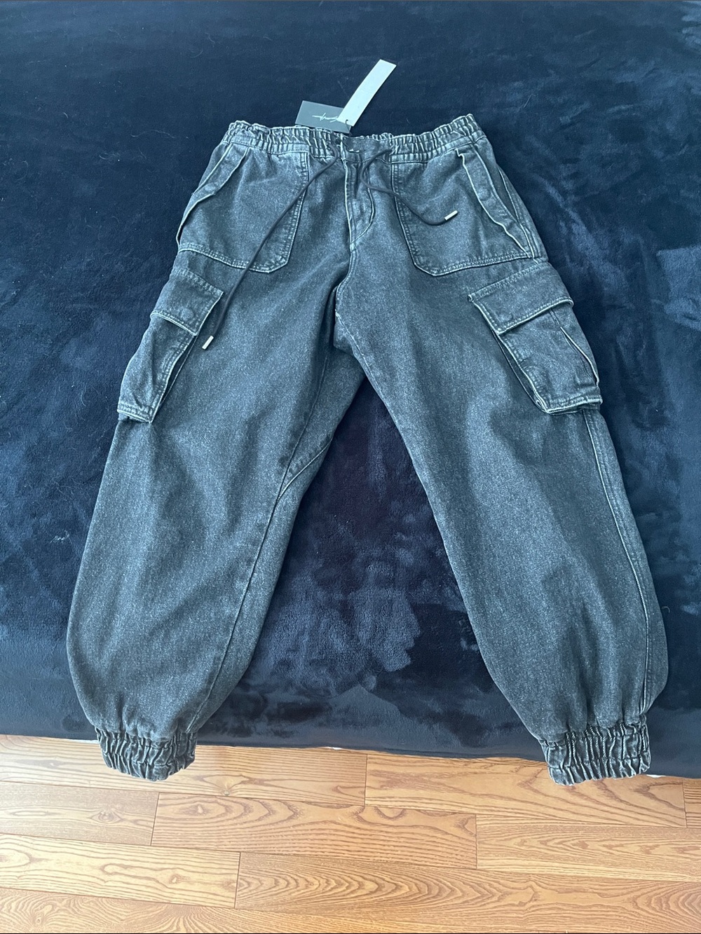 Mens Black cargo Jeans